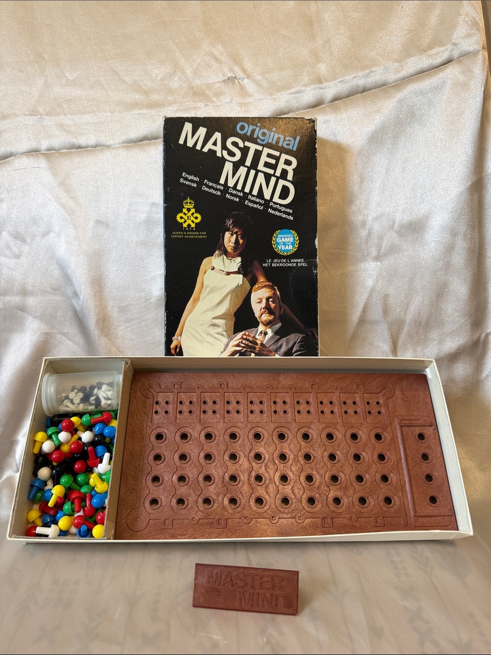 Invicta Original Master Mind Board Game - Brown Board with Multicolor Pegs